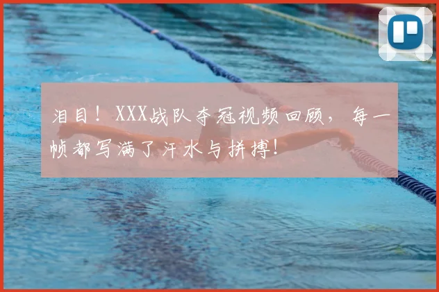 泪目!XXX战队夺冠视频回顾,每一帧都写满了汗水与拼搏!